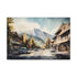 Scenic Banff Boulevard Canadian Rockies Mountains Canvas Print for Home Decor.