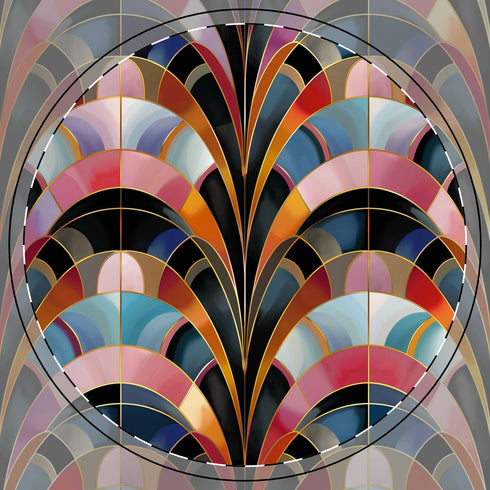 1. Abstract Art Deco Coaster Set