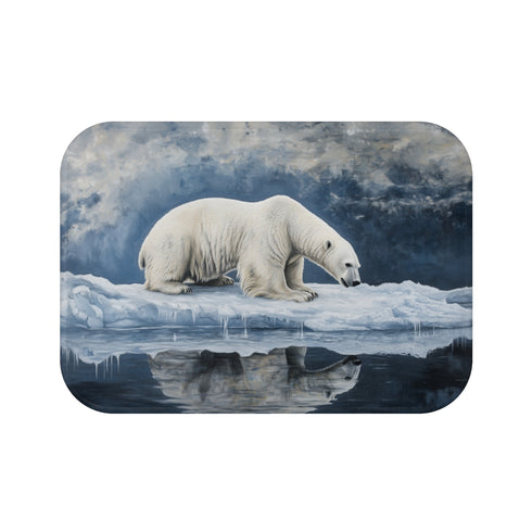 1. "Arctic Adventure Bath Mat"
2. "Polar Bear Refuge Bath Mat"
3. "Ice Floe Escape Bath Mat"
4. "Melting Ice Bear Bath Mat"
5. "Frosty Polar Bath Mat"