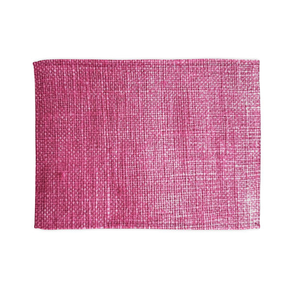 1. "Blushing Pink Burlap Bed Cover"