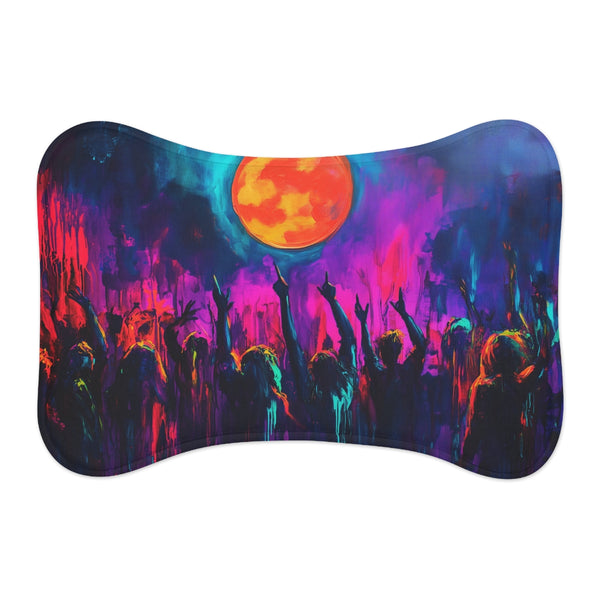 1. "Neon Moon Pet Mat"