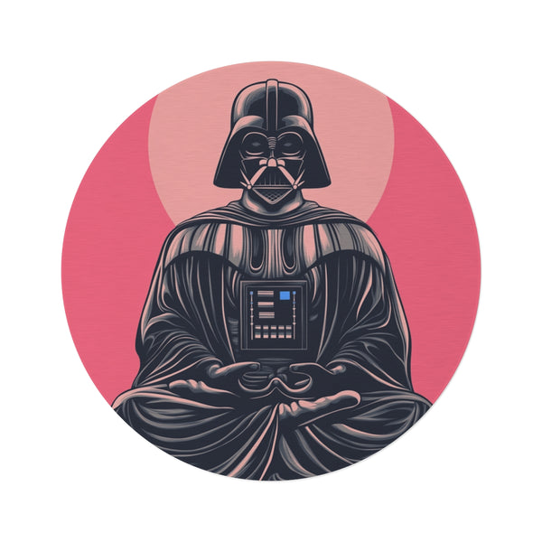 1. "Pink Galactic Buddha Round Rug"