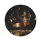 1. "Shattered Crown Round Rug: Royally Chic Decor"