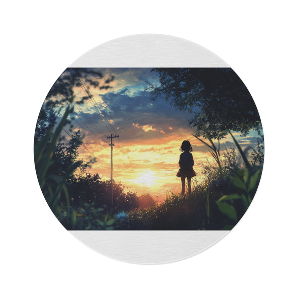 1. "Sunrise Hope Round Rug"
