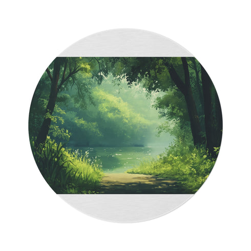 1. "Tranquil Nature Oasis Rug"