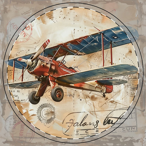 1. Wanderlust Vintage Airplane Travel Coaster