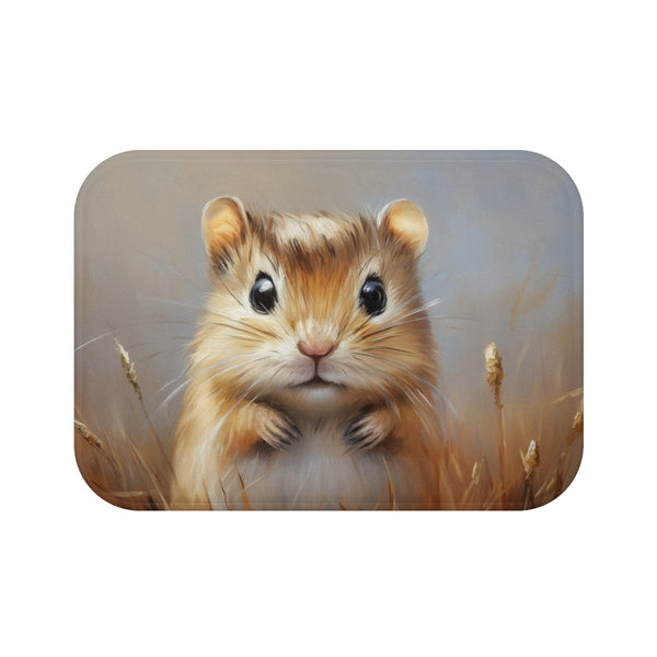 1. "Whimsical Gerbil Bath Mat: Cute & Colorful Design!"