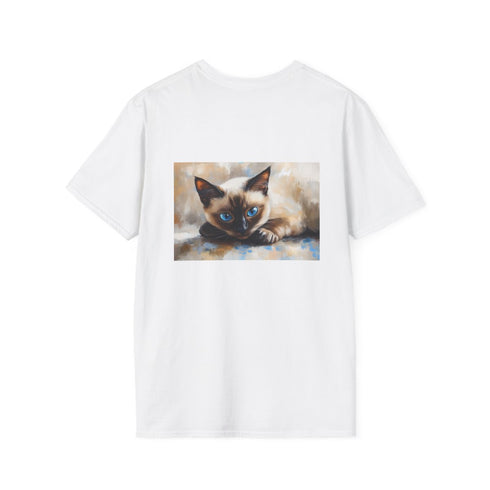 Whimsical Siamese Cat Tee