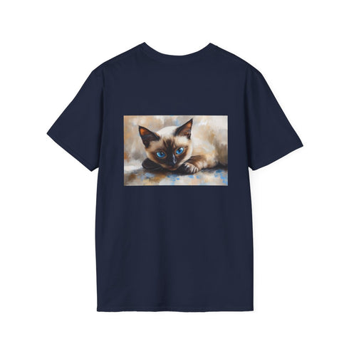 Whimsical Siamese Cat Tee