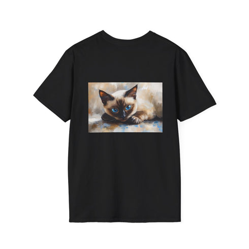 Whimsical Siamese Cat Tee