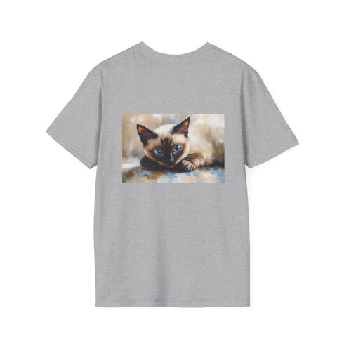 Whimsical Siamese Cat Tee