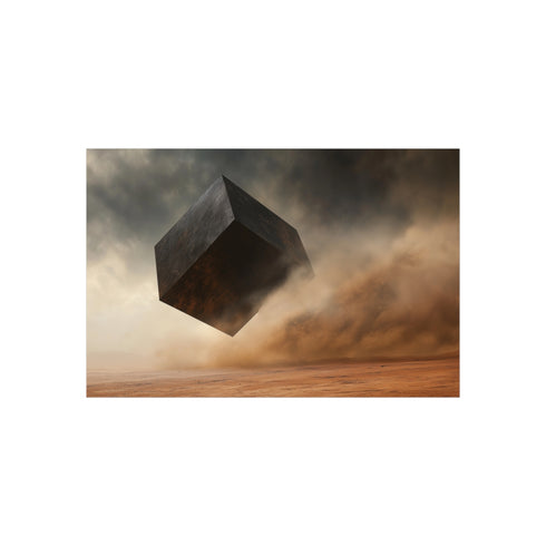 10 Floating Tesseracts in Desert
