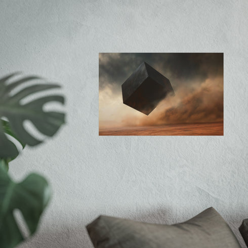 10 Floating Tesseracts in Desert