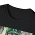 Charcoal crew neck cotton T-shirt featuring vibrant Luigi Green Thunder graphic