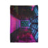 Space Garden in Glowing Greenhouse — Plush Fleece Throw Blanket — Folded Plush Blanket Detail
