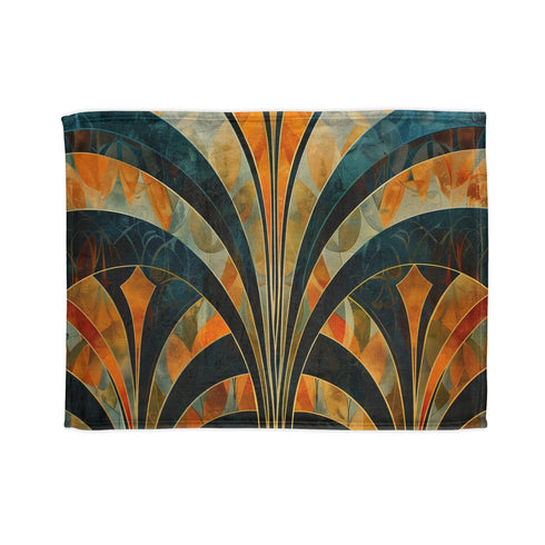 Geometric sacred geometry pattern blanket inspired by Art Deco elegance.