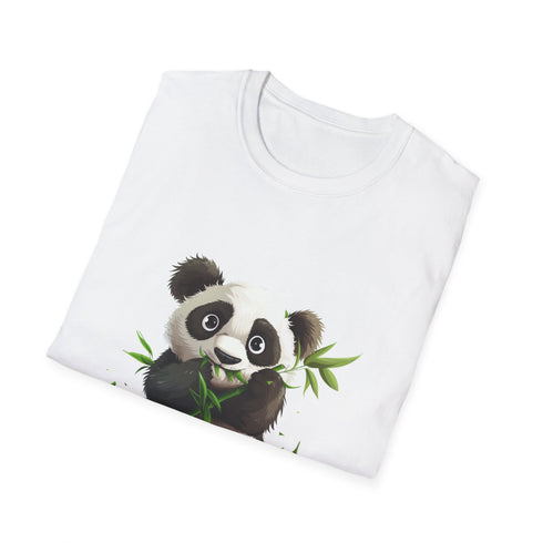 Bamboo-filled panda graphic t-shirt, charcoal, crew neck, regular fit.