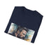 Charcoal cotton crew neck T-shirt featuring watercolor Batman graphic
