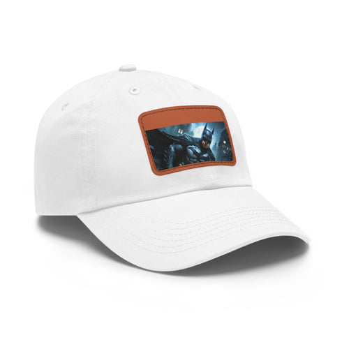 Dark Knight Legacy Gotham City baseball cap with white rectangular patch.