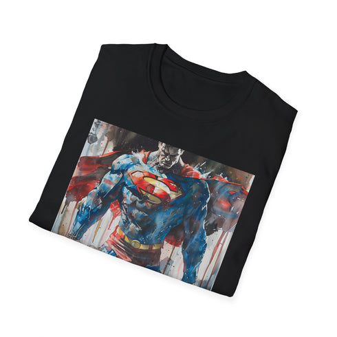 Superman logo on Charcoal T-Shirt for men and women.