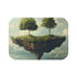 Ethereal islands bath mat with magical dreamscape design for bathroom decor.