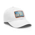 Empire Skyline Splendor Cap white with light brown patch rectangle hat.
