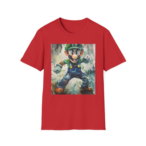 Charcoal Luigi Green Thunder T-Shirt in breathable cotton for fans and fashion