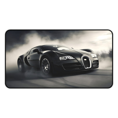 Luxurious Bugatti Speed Demon Desk Mat with sleek high-speed design.