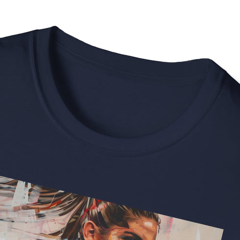 Striking Power Alex Morgan Soccer Painting Tee in Charcoal, Size Small.