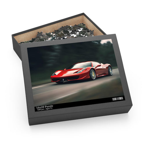 Ferrari speed demon puzzle with 120 pieces, perfect for car enthusiasts