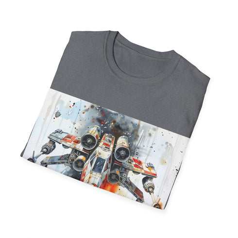 Galactic X Wing Adventure Tee, Charcoal, Crew Neck, Regular Fit, Star Wars.