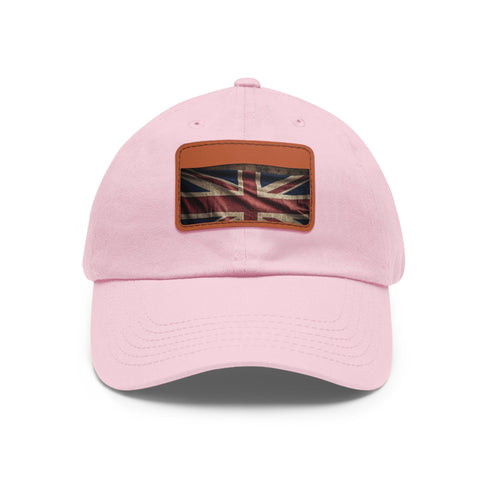 British Pride Union Jack Cotton Hat with Light Brown Rectangle Patch