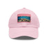 Stylish white baseball cap with colorful coral reef design.