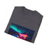Charcoal neon T-shirt with vibrant watercolor design featuring Cillian Murphy's intense gaze