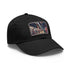 Watercolor New York City Subway sunset baseball cap in white.