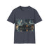 Gotham City Batmobile Tee in Charcoal, Small: Dark Knight superhero shirt.