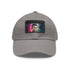 Neon Watercolor Ronaldo Cap - White/Light Brown Rectangle Unisex Vegan Hat