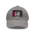 Vibrant neon watercolor Ronaldo cap with light brown patch.