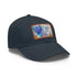 Eiffel Tower Dreams Watercolor Baseball Cap in White with Light Brown Patch