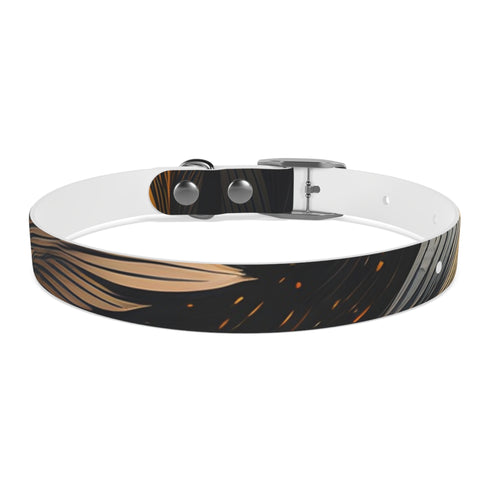 Personalized black onyx dog collar for small dogs.