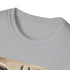 Charcoal cotton t-shirt featuring a llama reading atop books