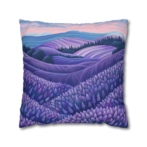 Transform your bed with Lavender Fields Pillowcase - peaceful floral pattern for ultimate relaxation