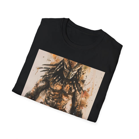 Charcoal crew neck cotton t-shirt featuring Predator design in regular fit