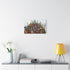 City Skyline Made of Musical Instruments Stretched Canvas Wall Art