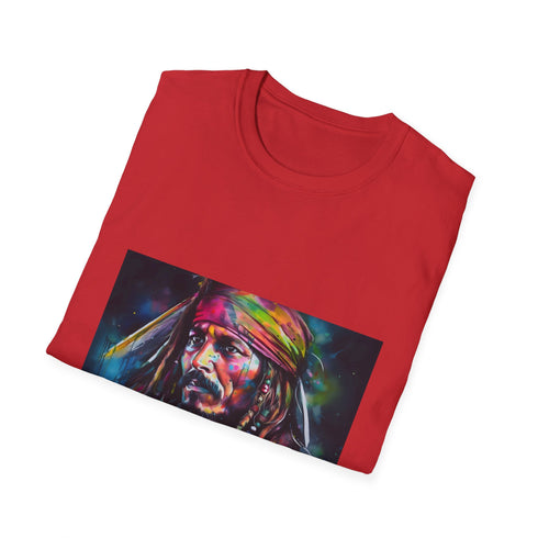 Pirate Legend T-Shirt in Charcoal with Neon Radiance Design.