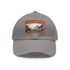 Highland Adventure Baseball Cap in white with light brown patch.