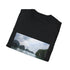 Charcoal crew neck cotton T-shirt with Halong Bay inspired serene sea graphic