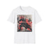 Charcoal cotton T-shirt with Darth Maul illustration capturing dark side intensity