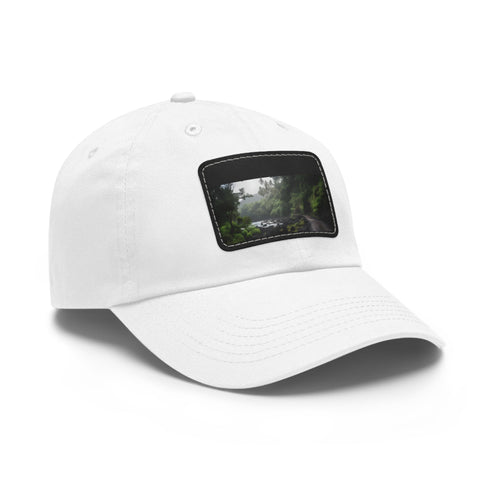 Maui Island Paradise Baseball Cap in White with Light Brown Patch