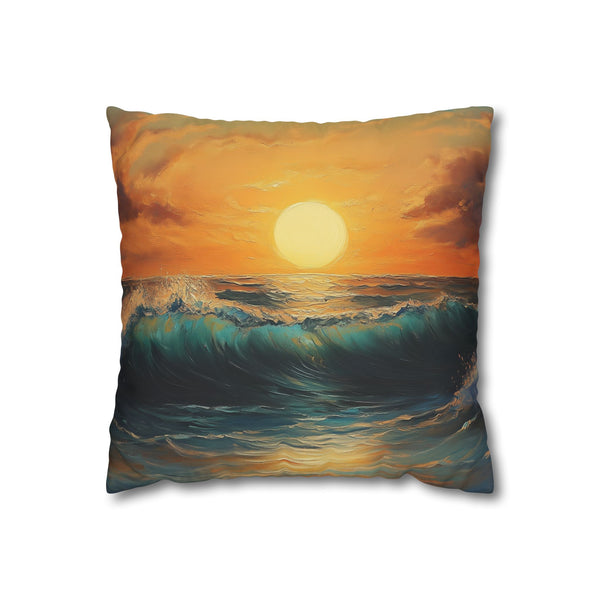 Sunset through a Rolling Double-Sided Square Cushion Cover